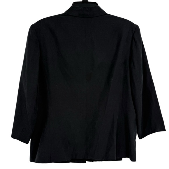 TALBOTS Women’s Blazer Jacket Size 14 Silk Linen Lined Barrel Button Vintage - Picture 2 of 9